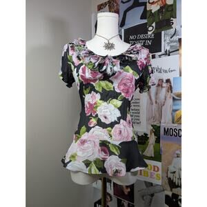 Y2K Whimsy Floral Top